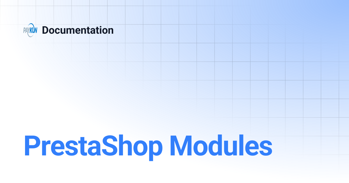 PrestaShop Modules | Documentation